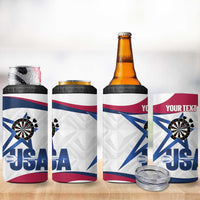 Custom United States Darts 4 in 1 Can Cooler Tumbler Come On USA Curve Style
