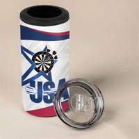 Custom United States Darts 4 in 1 Can Cooler Tumbler Come On USA Curve Style