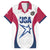 Custom United States Darts Family Matching Long Sleeve Bodycon Dress and Hawaiian Shirt Come On USA Curve Style