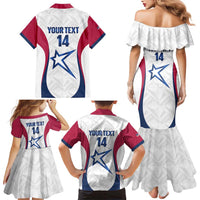 Custom United States Darts Family Matching Mermaid Dress and Hawaiian Shirt Come On USA Curve Style