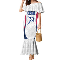 Custom United States Darts Family Matching Mermaid Dress and Hawaiian Shirt Come On USA Curve Style