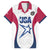 Custom United States Darts Family Matching Off The Shoulder Long Sleeve Dress and Hawaiian Shirt Come On USA Curve Style