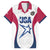 Custom United States Darts Family Matching Off Shoulder Maxi Dress and Hawaiian Shirt Come On USA Curve Style