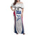 Custom United States Darts Family Matching Off Shoulder Maxi Dress and Hawaiian Shirt Come On USA Curve Style