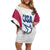 Custom United States Darts Family Matching Off Shoulder Short Dress and Hawaiian Shirt Come On USA Curve Style