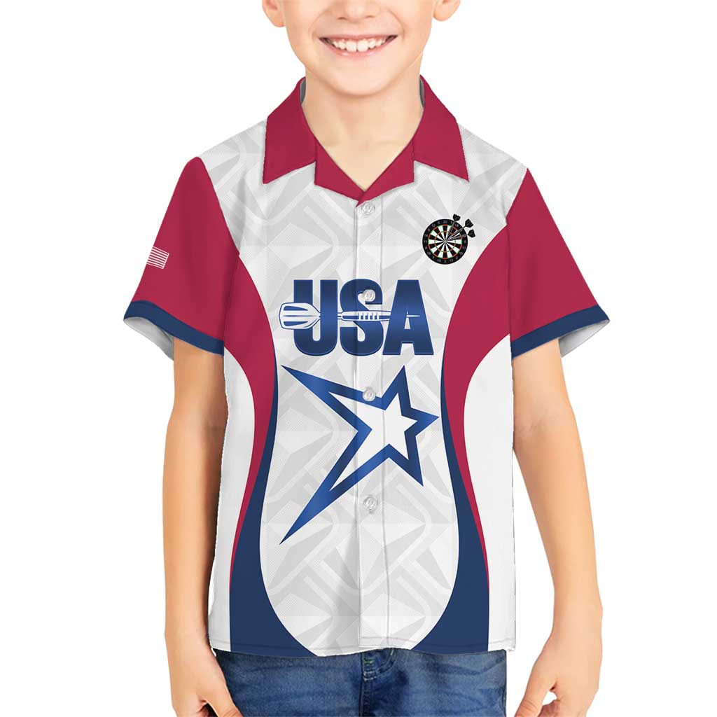 Custom United States Darts Family Matching Puletasi and Hawaiian Shirt Come On USA Curve Style