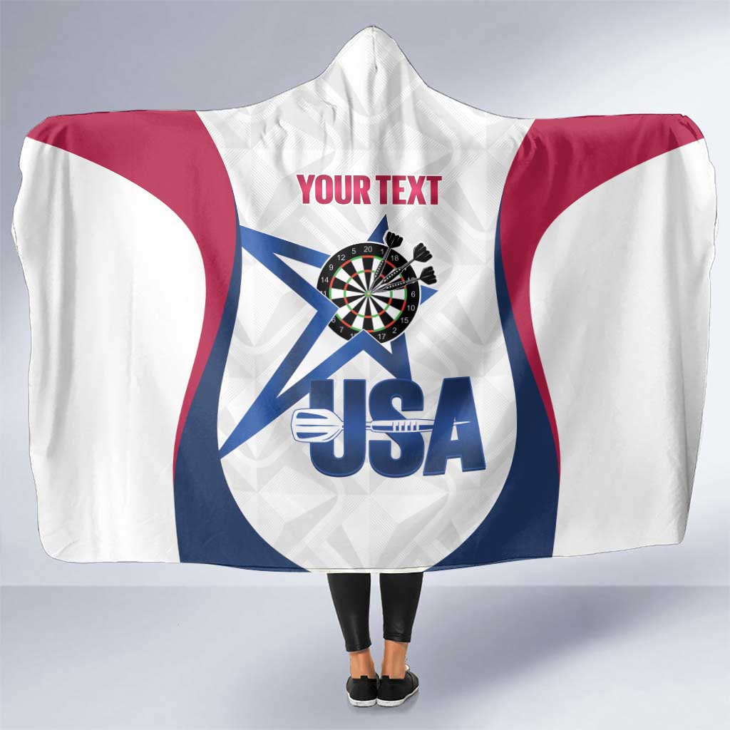 Custom United States Darts Hooded Blanket Come On USA Curve Style