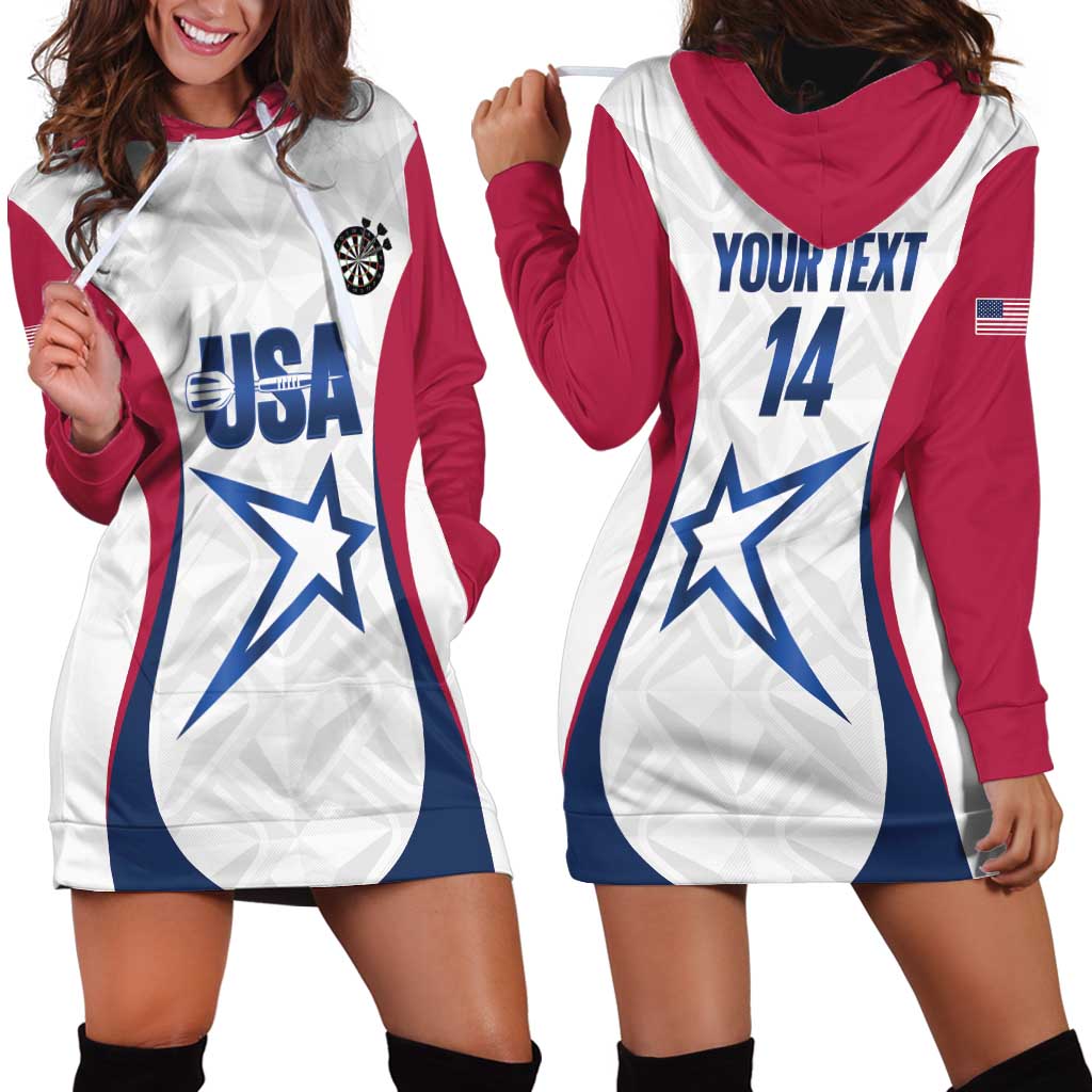 Custom United States Darts Hoodie Dress Come On USA Curve Style