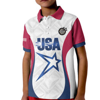 Custom United States Darts Kid Polo Shirt Come On USA Curve Style