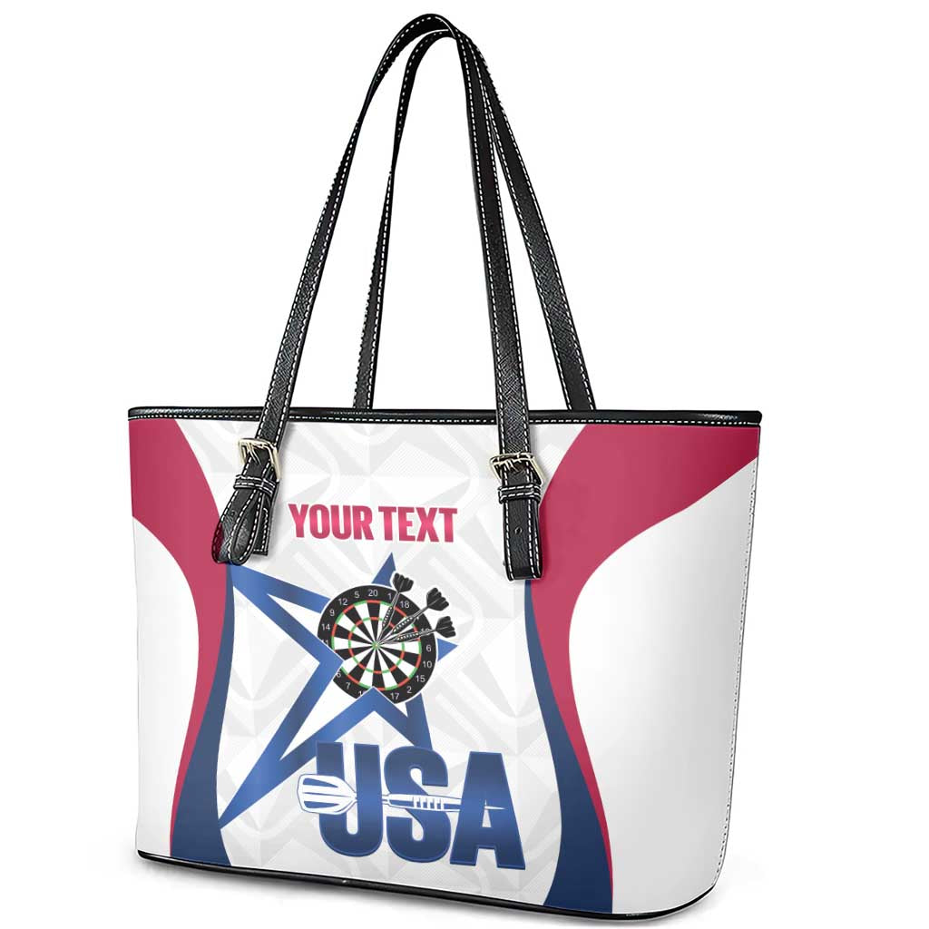 Custom United States Darts Leather Tote Bag Come On USA Curve Style