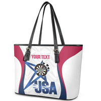 Custom United States Darts Leather Tote Bag Come On USA Curve Style