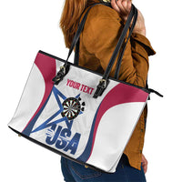 Custom United States Darts Leather Tote Bag Come On USA Curve Style