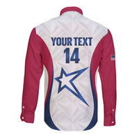 Custom United States Darts Long Sleeve Button Shirt Come On USA Curve Style