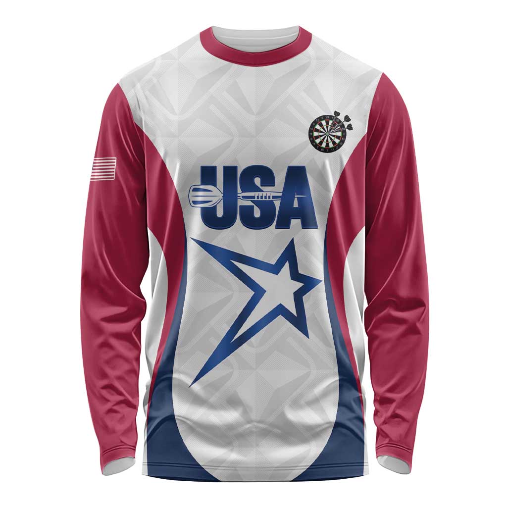Custom United States Darts Long Sleeve Shirt Come On USA Curve Style