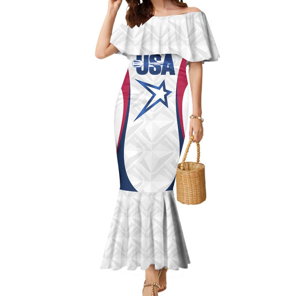 Custom United States Darts Mermaid Dress Come On USA Curve Style