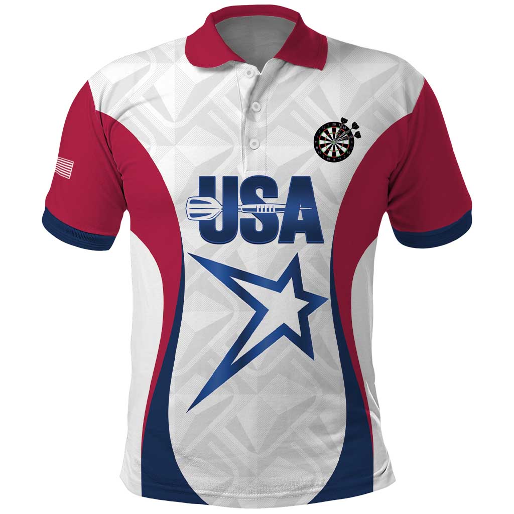 Custom United States Darts Polo Shirt Come On USA Curve Style