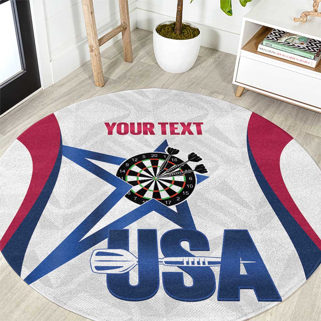 Custom United States Darts Round Carpet Come On USA Curve Style