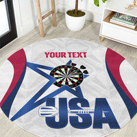 Custom United States Darts Round Carpet Come On USA Curve Style