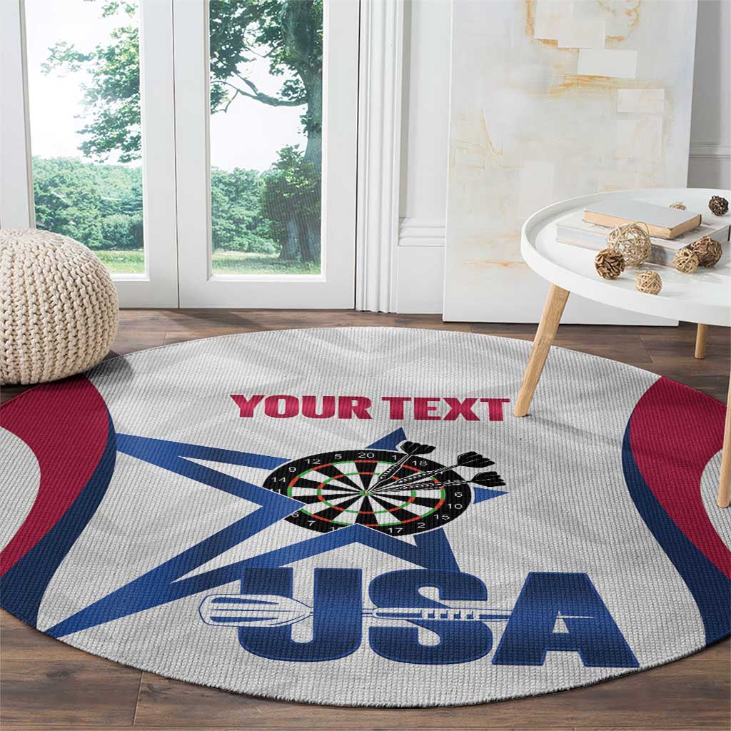 Custom United States Darts Round Carpet Come On USA Curve Style