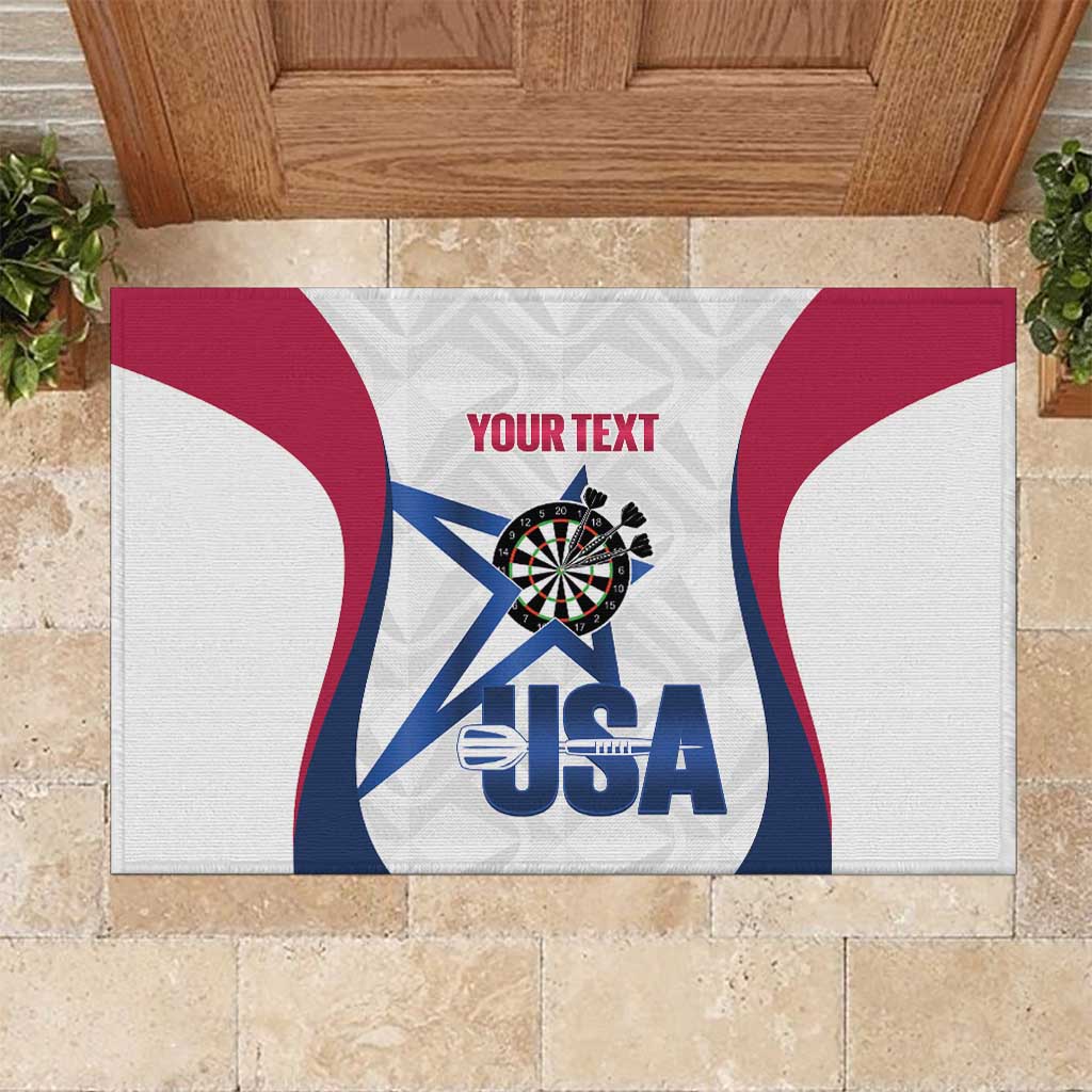 Custom United States Darts Rubber Doormat Come On USA Curve Style