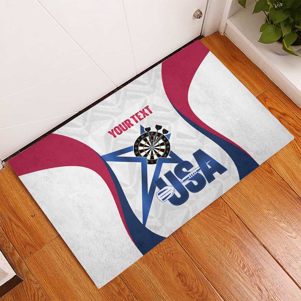 Custom United States Darts Rubber Doormat Come On USA Curve Style
