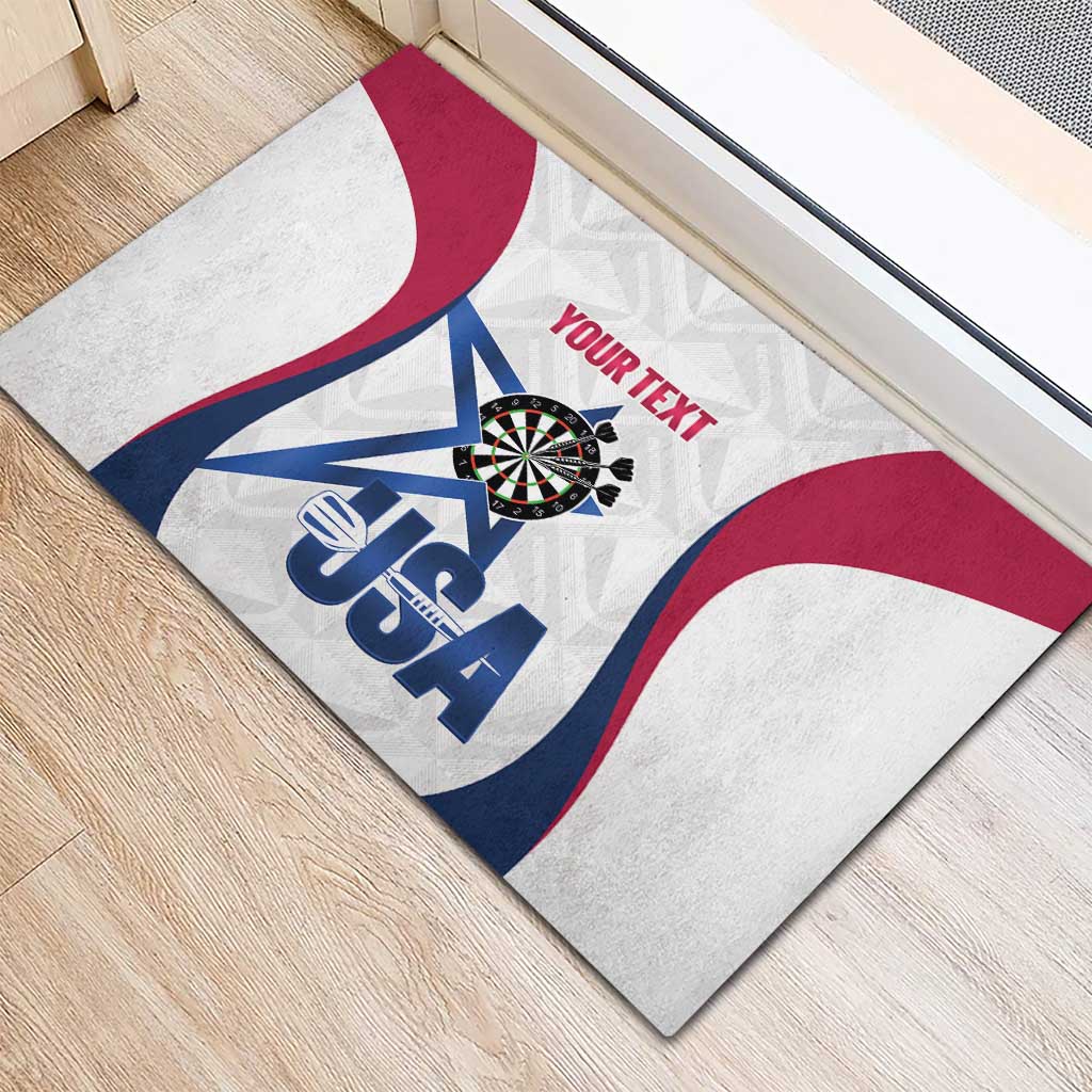 Custom United States Darts Rubber Doormat Come On USA Curve Style