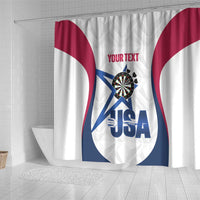 Custom United States Darts Shower Curtain Come On USA Curve Style