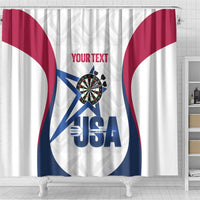 Custom United States Darts Shower Curtain Come On USA Curve Style