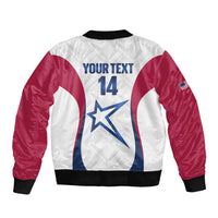 Custom United States Darts Sleeve Zip Bomber Jacket Come On USA Curve Style
