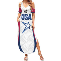 Custom United States Darts Summer Maxi Dress Come On USA Curve Style