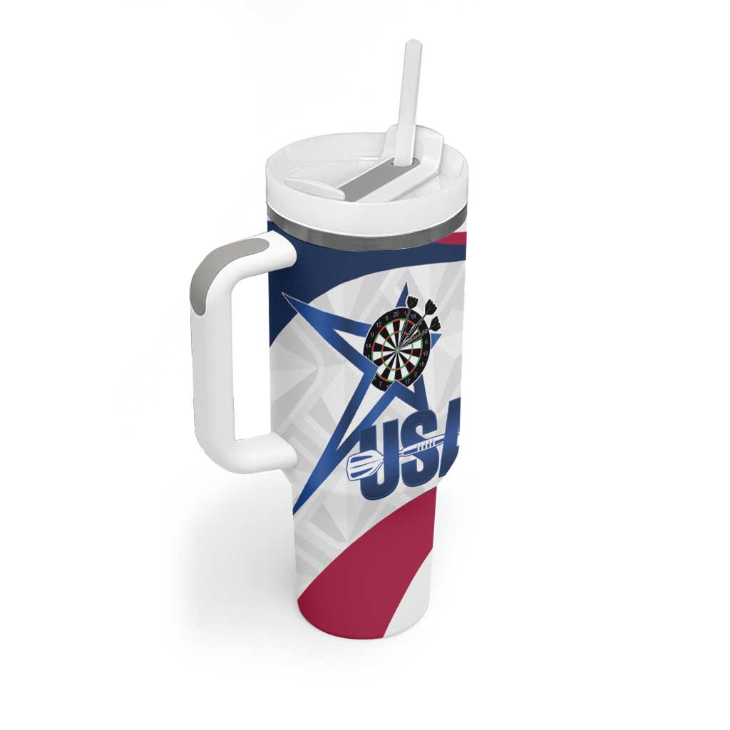 Custom United States Darts Tumbler With Handle Come On USA Curve Style