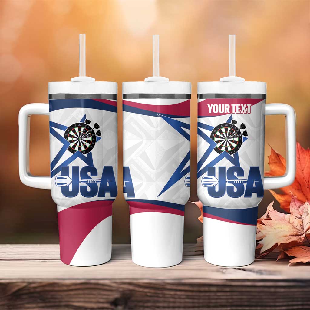 Custom United States Darts Tumbler With Handle Come On USA Curve Style