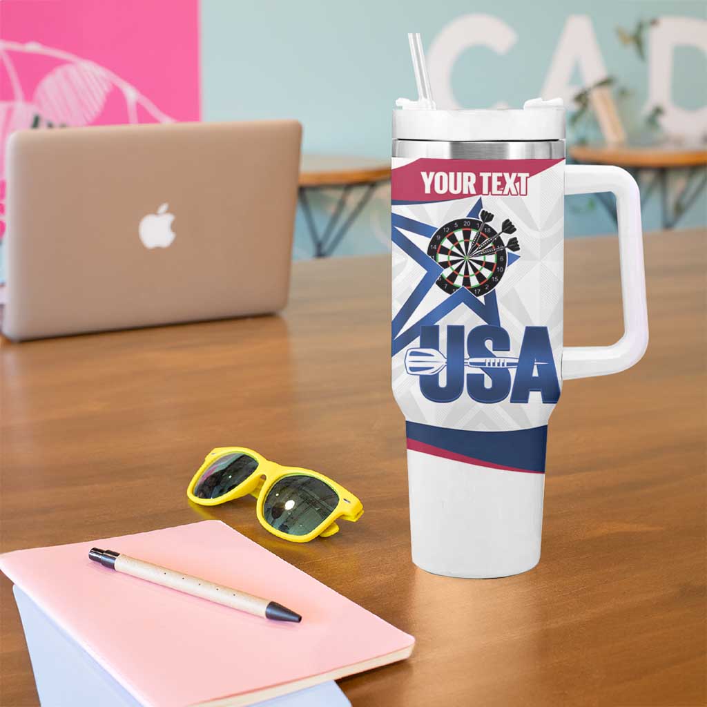 Custom United States Darts Tumbler With Handle Come On USA Curve Style