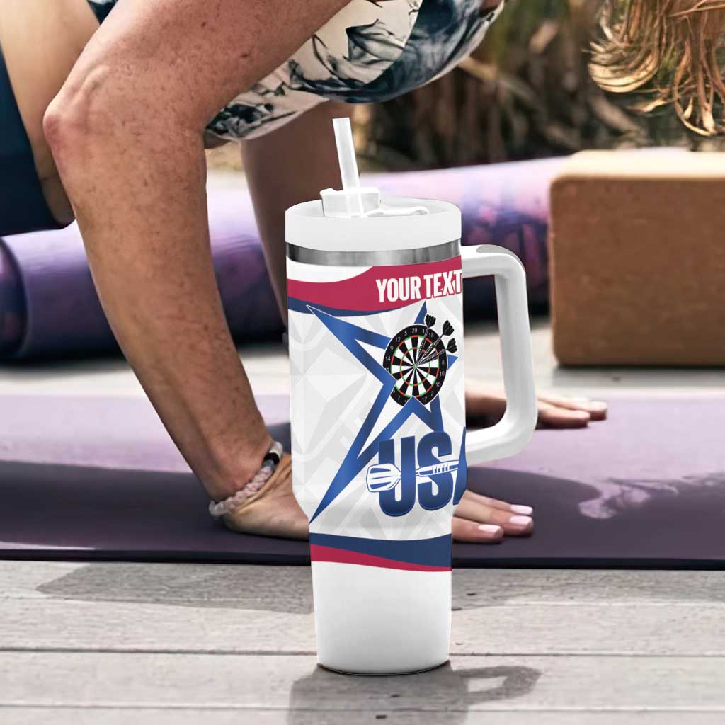 Custom United States Darts Tumbler With Handle Come On USA Curve Style