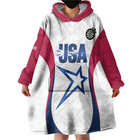 Custom United States Darts Wearable Blanket Hoodie Come On USA Curve Style