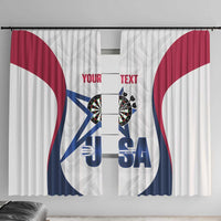 Custom United States Darts Window Curtain Come On USA Curve Style
