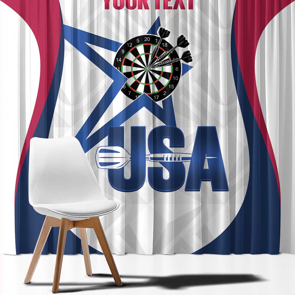 Custom United States Darts Window Curtain Come On USA Curve Style