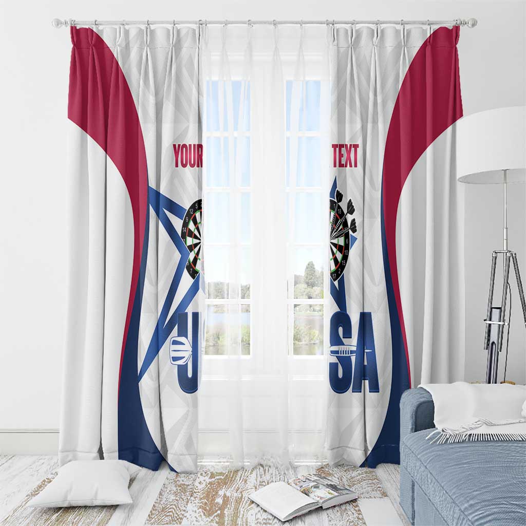 Custom United States Darts Window Curtain Come On USA Curve Style