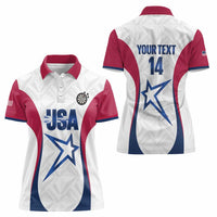 Custom United States Darts Women Polo Shirt Come On USA Curve Style