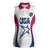 Custom United States Darts Women Sleeveless Polo Shirt Come On USA Curve Style