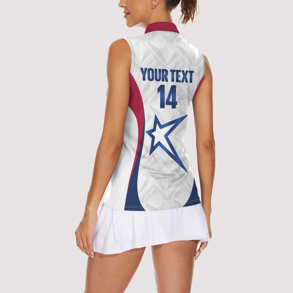 Custom United States Darts Women Sleeveless Polo Shirt Come On USA Curve Style