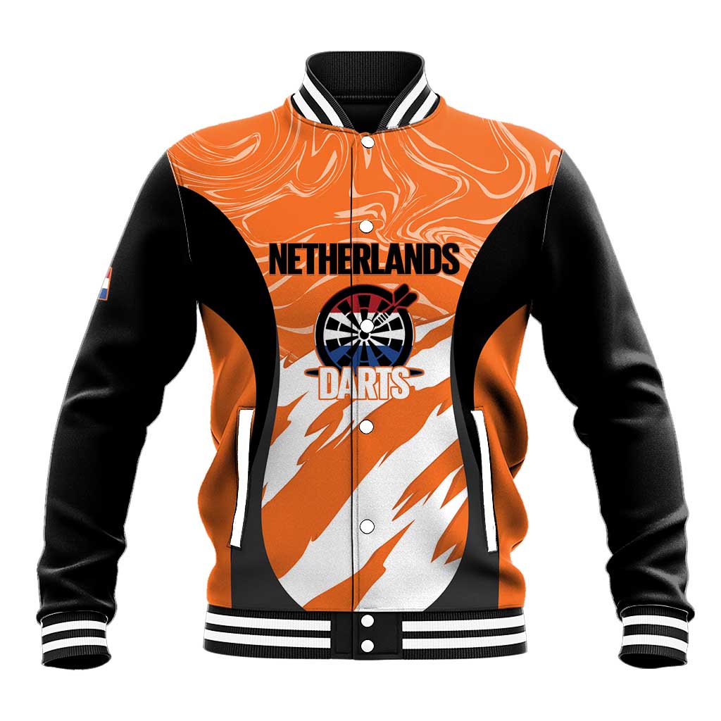 Custom Netherlands Darts Baseball Jacket Come On Holland