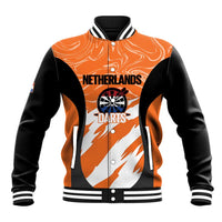 Custom Netherlands Darts Baseball Jacket Come On Holland