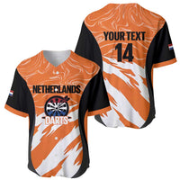 Custom Netherlands Darts Baseball Jersey Come On Holland