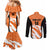 Custom Netherlands Darts Couples Matching Mermaid Dress and Long Sleeve Button Shirt Come On Holland