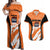 Custom Netherlands Darts Couples Matching Off Shoulder Maxi Dress and Hawaiian Shirt Come On Holland