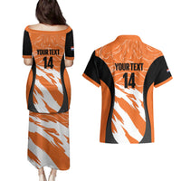 Custom Netherlands Darts Couples Matching Puletasi and Hawaiian Shirt Come On Holland