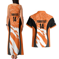 Custom Netherlands Darts Couples Matching Tank Maxi Dress and Hawaiian Shirt Come On Holland