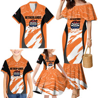 Custom Netherlands Darts Family Matching Mermaid Dress and Hawaiian Shirt Come On Holland