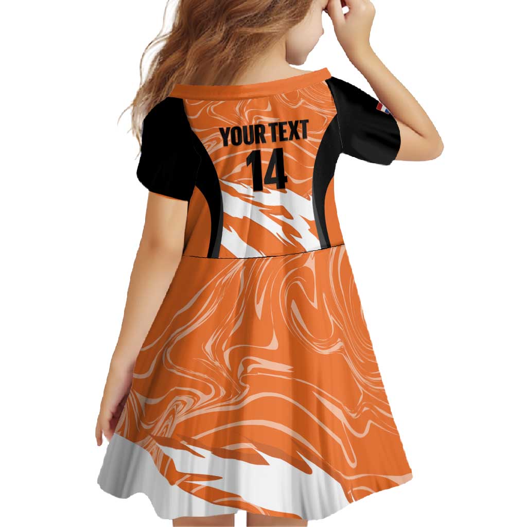 Custom Netherlands Darts Family Matching Short Sleeve Bodycon Dress and Hawaiian Shirt Come On Holland